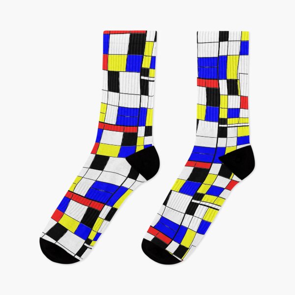 Item preview, Blocks Abstract Art Primary Colors Black White designed and sold by DianeBP.
