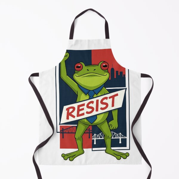 Item preview, Portland Frog Protest RESIST - Anti-Fascist Funny Frog Tee designed and sold by EchoPrint Co..