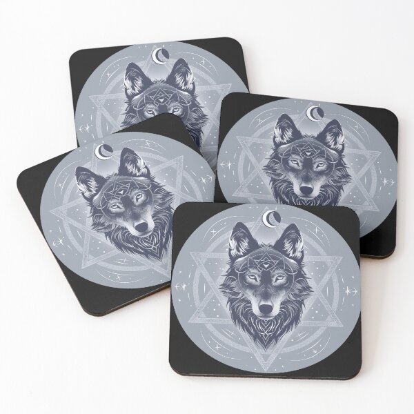Item preview, Sacred Geometric Wolf with Third Eye Symbol designed and sold by Daagath.