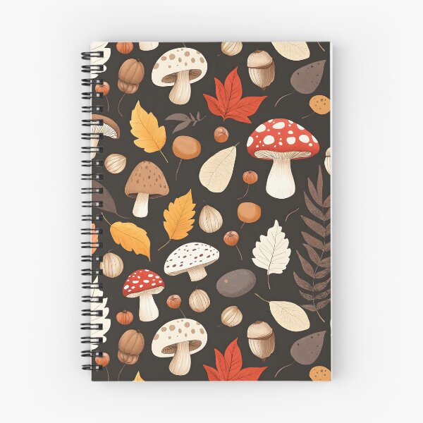 Item preview, Cottagecore Autumn Vintage Mushrooms Botanical Pattern designed and sold by SecretDicer.