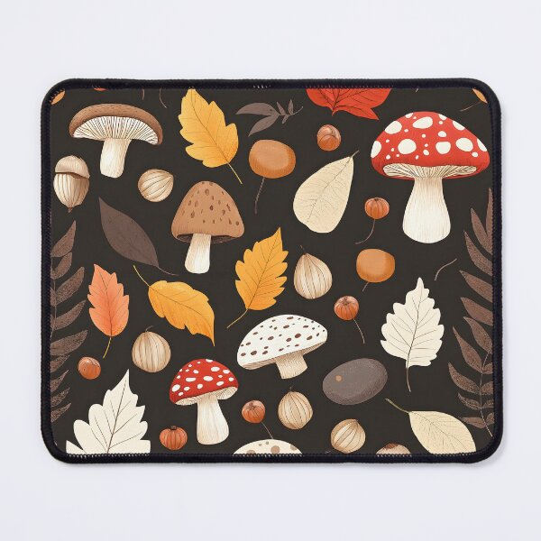 Item preview, Cottagecore Autumn Vintage Mushrooms Botanical Pattern designed and sold by SecretDicer.