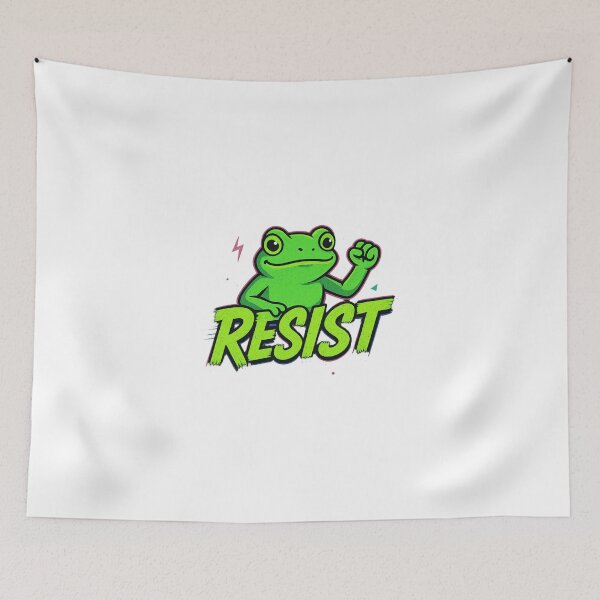 Item preview, Resist Frog | Neon Graffiti Rebellion Art designed and sold by Lagwsal22.