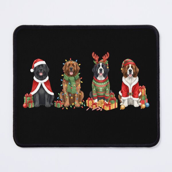 Item preview, Newfoundland Dogs Christmas Lights Santa Newfie Dog Lover designed and sold by DesignsByAnett.