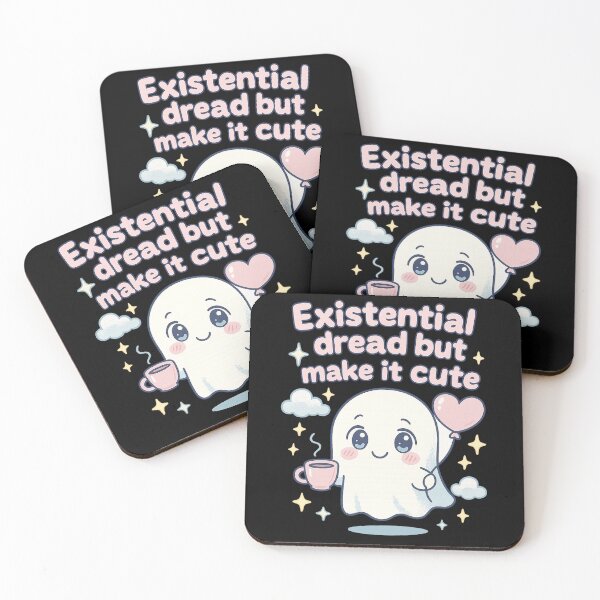 Item preview, Existential Dread But Make It Cute - Gift for Anxiety Lovers Kawaii Ghost Art designed and sold by Jarminis.