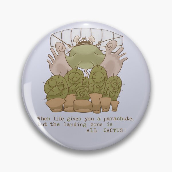 Item preview, Funny Scared Mouse Parachuting to Cacti designed and sold by Pink Writer.