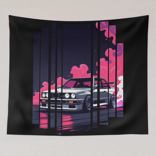 Item preview, B.W the Power of the 3 series drifting with neon smoke, retro 80s 3 designed and sold by Neon G.
