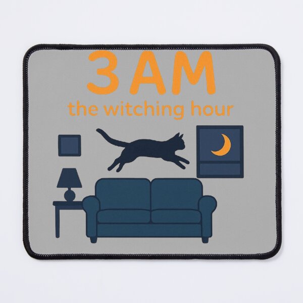 Item preview, 3 AM The Witching Hour - Cat Zoomies Silhouette Design designed and sold by MiLaKK.