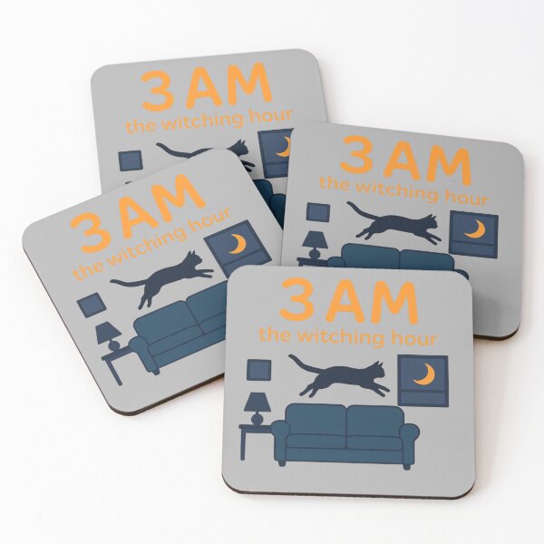 Item preview, 3 AM The Witching Hour - Cat Zoomies Silhouette Design designed and sold by MiLaKK.