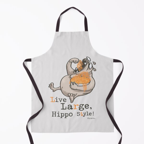 Item preview, Funny Hippo Slurping Spaghetti with Gusto designed and sold by Pink Writer.
