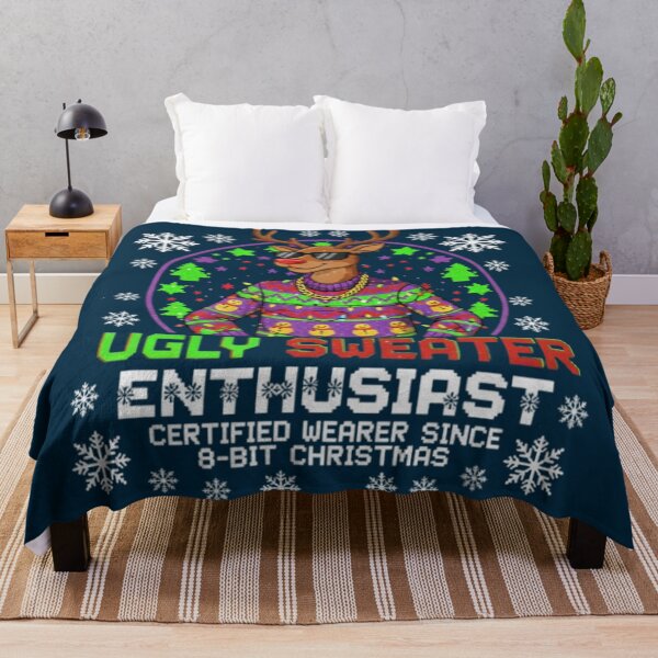 Item preview, Ugly Sweater Enthusiast Snowy | Pixel Reindeer Retro Christmas designed and sold by Syrupulse.