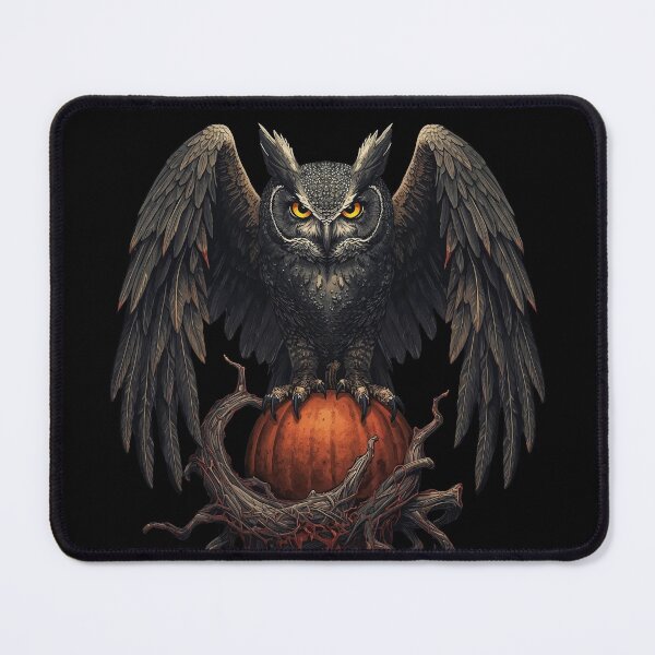 Item preview, Pumpkin Owl - Gift for Halloween Dark Fantasy Art Owl Lovers designed and sold by Jarminis.