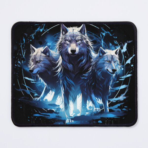 Item preview, Trio of Elemental Wolves in Cosmic Unity designed and sold by Daagath.