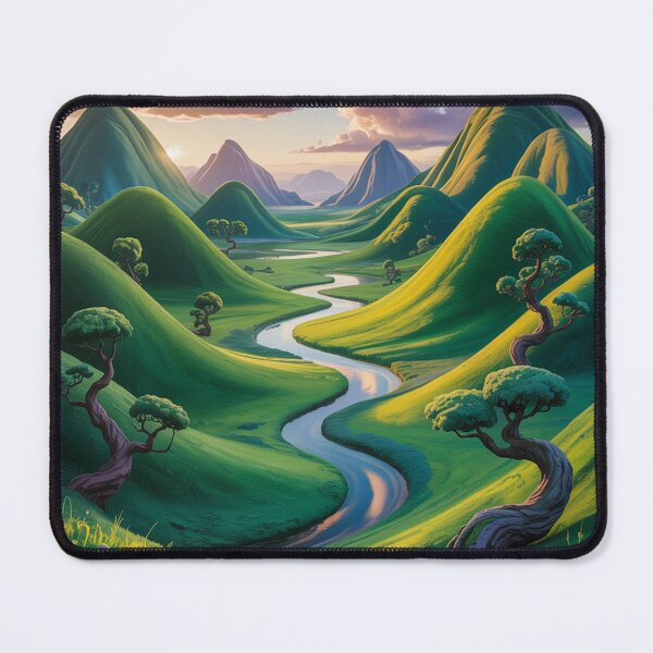 Item preview, Green valley in a surreal style. designed and sold by Lilashakti ⭐️ ⭐️ ⭐️ ⭐️ ⭐️.
