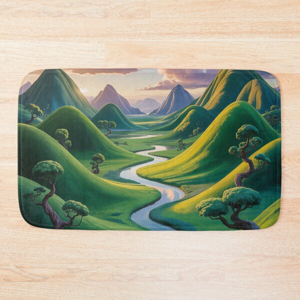 Item preview, Green valley in a surreal style. designed and sold by Lilashakti ⭐️ ⭐️ ⭐️ ⭐️ ⭐️.