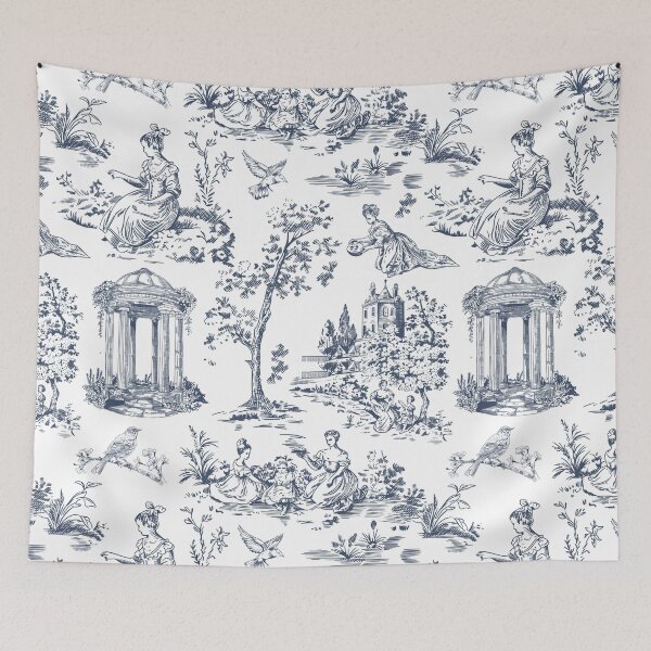 Item preview, Vintage Toile Garden Scene designed and sold by TheThreeOFive.