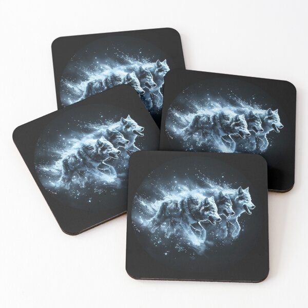 Item preview, Triple Wolves Charging Through a Starfield designed and sold by Daagath.