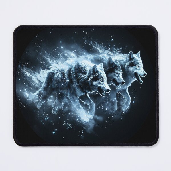 Item preview, Triple Wolves Charging Through a Starfield designed and sold by Daagath.