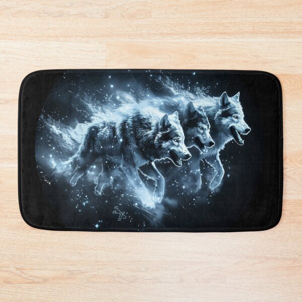 Item preview, Triple Wolves Charging Through a Starfield designed and sold by Daagath.