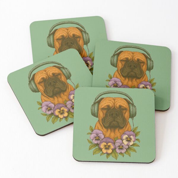 Item preview, Vintage Dogo Listening to Music | Chill Hand-Drawn Dog Art with Headphones designed and sold by Naturalite19.