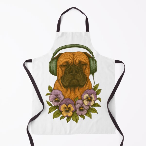 Item preview, Vintage Dogo Listening to Music | Chill Hand-Drawn Dog Art with Headphones designed and sold by Naturalite19.