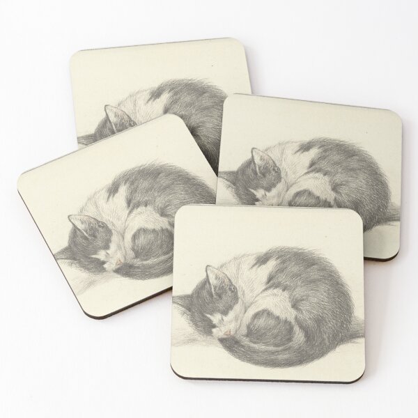 Item preview, Curled up sleeping cat designed and sold by felttipcat.