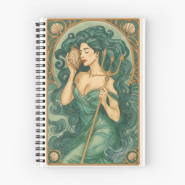 Item preview, Witch of the Sea Art Nouveau Painting designed and sold by Glacier-Designs.