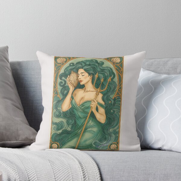 Item preview, Witch of the Sea Art Nouveau Painting designed and sold by Glacier-Designs.