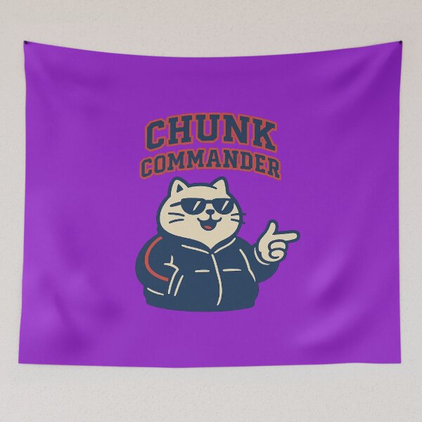 Item preview, Chunk Commander — Retro Fat Cat Mascot  designed and sold by BadaBingBear.