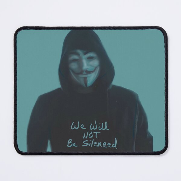 Item preview, We will not be silenced Anonymous pro First Amendment No Kings t-shirt, hoodie, sweatshirt, tanks for men and women designed and sold by Jane Domenech.