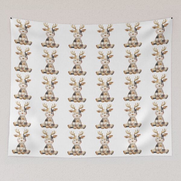 Item preview, Cutest patchwork reindeer designed and sold by filigreedigital.