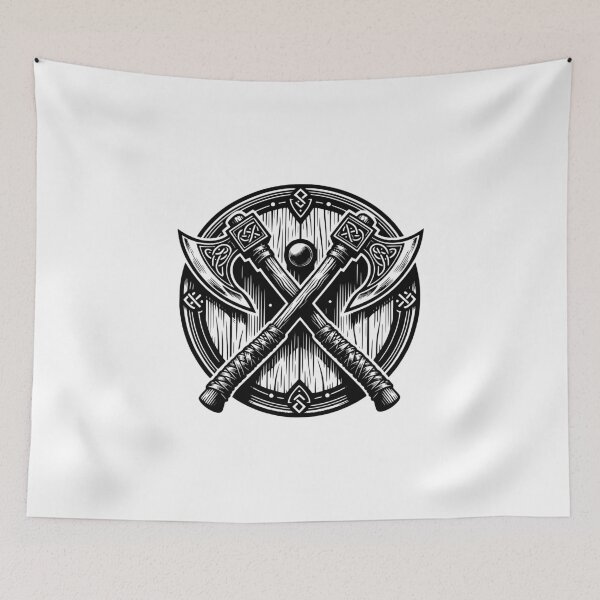 Item preview, Viking Warrior Skull – Nordic Tribal Symbol designed and sold by CelticSoulShop.