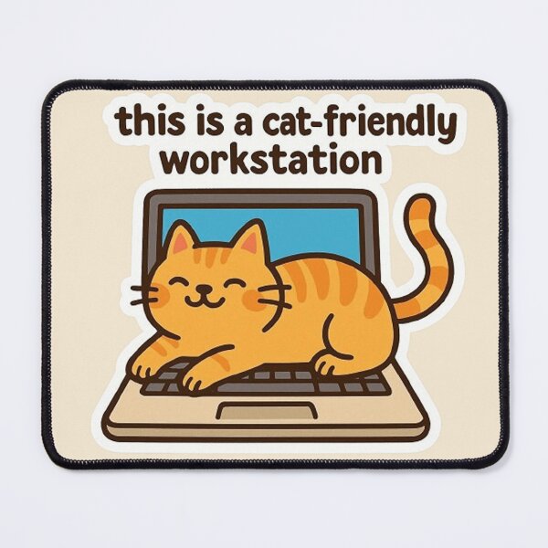Item preview, Cat Friendly Workstation - Laptop Cat Design designed and sold by MiLaKK.