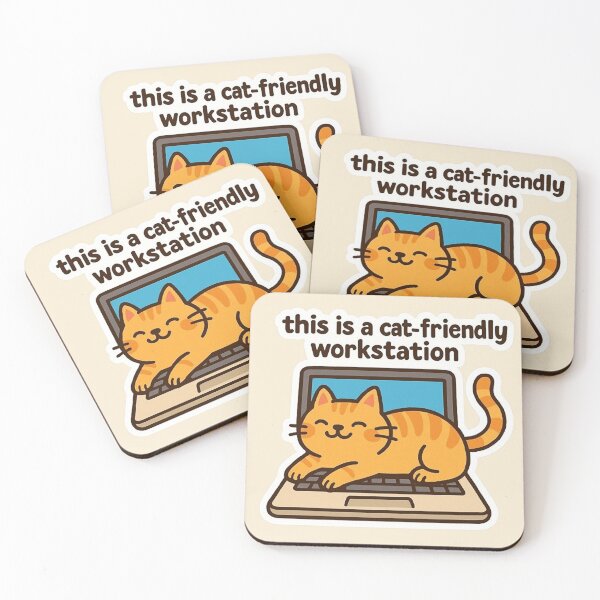 Item preview, Cat Friendly Workstation - Laptop Cat Design designed and sold by MiLaKK.