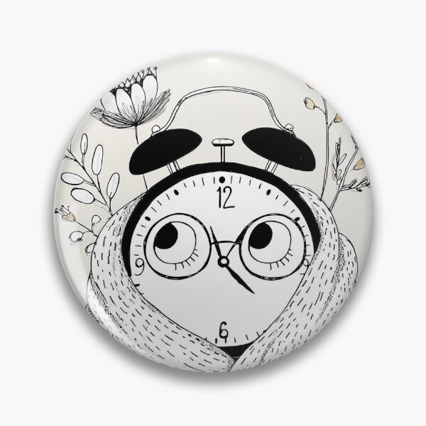 Artikelvorschau, Sleepy Clock – Gemütliche handgezeichnete Illustration (Serie „Sleepy Objects“) entworfen und verkauft von MissSparklesAI.