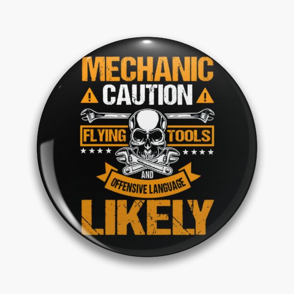 Item preview, Mechanic Caution Flying Tools, Mechanics, Car Lover Gift, Auto Mechanic Design, Car Mechanics, Technician Graphic, Grease Monkey designed and sold by DoodleUrban.
