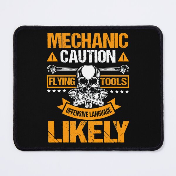 Item preview, Mechanic Caution Flying Tools, Mechanics, Car Lover Gift, Auto Mechanic Design, Car Mechanics, Technician Graphic, Grease Monkey designed and sold by DoodleUrban.