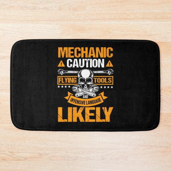Item preview, Mechanic Caution Flying Tools, Mechanics, Car Lover Gift, Auto Mechanic Design, Car Mechanics, Technician Graphic, Grease Monkey designed and sold by DoodleUrban.