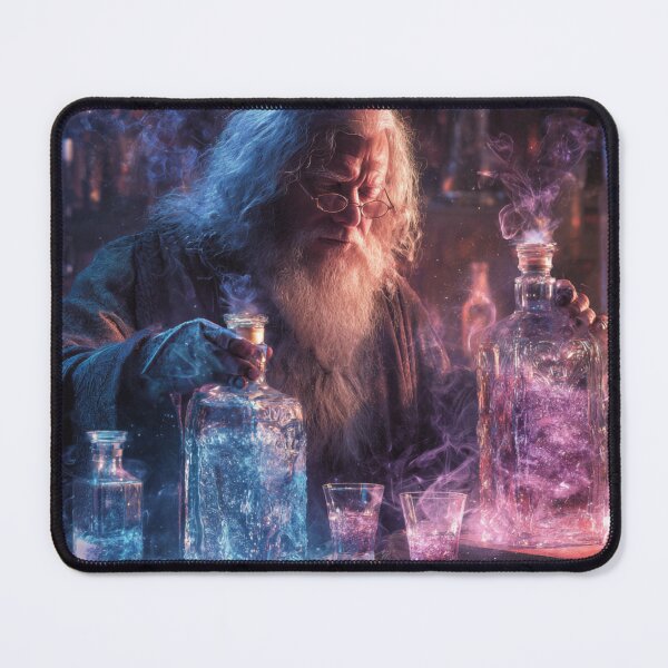 Item preview, Vodka Wizard – Mystical Sorcerer Bartender Fantasy Neon Magic designed and sold by Tommy's Arts.