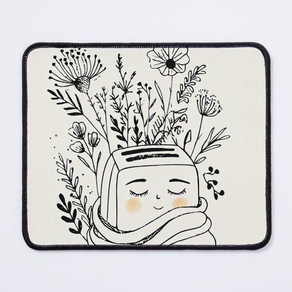 Item preview, Dreamy Toaster – Whimsical Hand-Drawn Art (Sleepy Objects Series) designed and sold by MissSparklesAI.