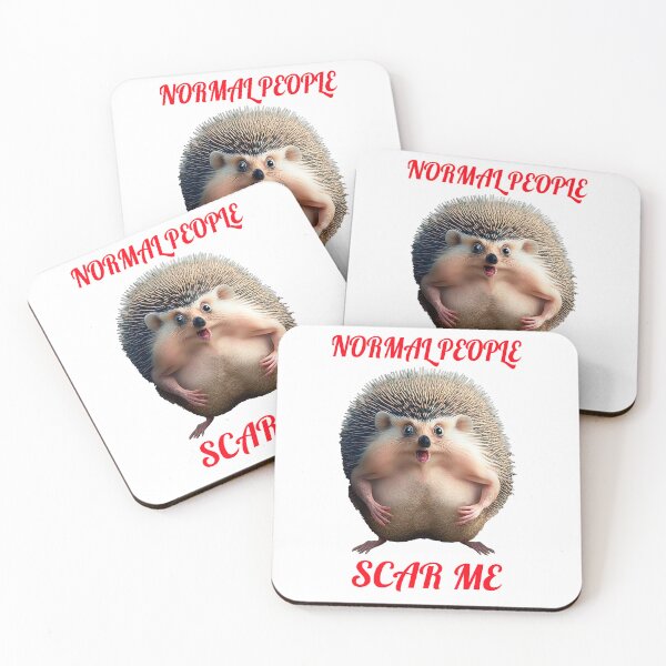 Item preview,  "Normal People Scare Me" Cute Hedgehog Meme Art designed and sold by LanaGustavsson.