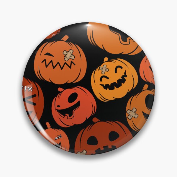 Item preview, Fun Halloween pumpkins pattern designed and sold by BloodyTeapot.