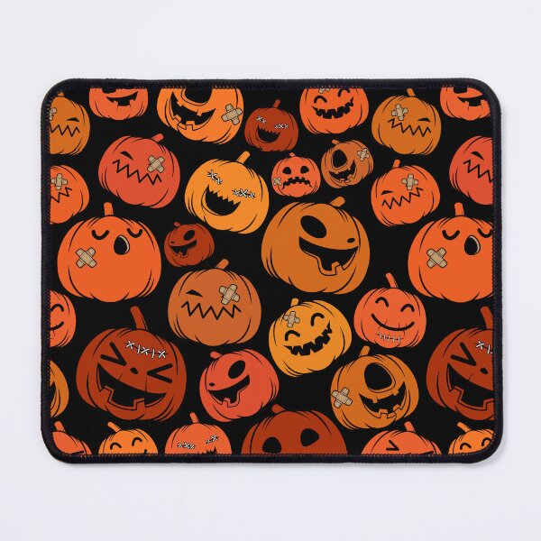 Item preview, Fun Halloween pumpkins pattern designed and sold by BloodyTeapot.