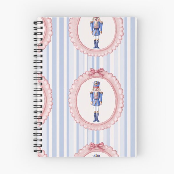 Item preview, Blue Pink White Nutcracker Frames Stripes Watercolor All Over designed and sold by Feeling Artsy.