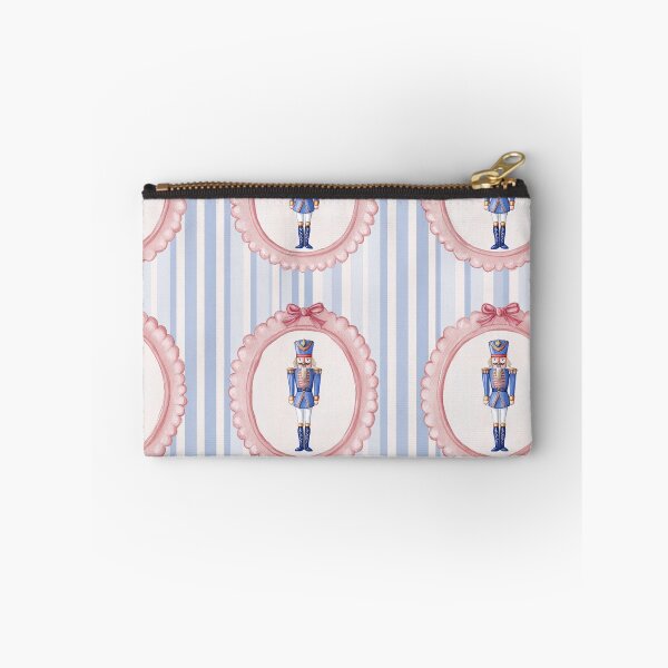 Item preview, Blue Pink White Nutcracker Frames Stripes Watercolor All Over designed and sold by Feeling Artsy.