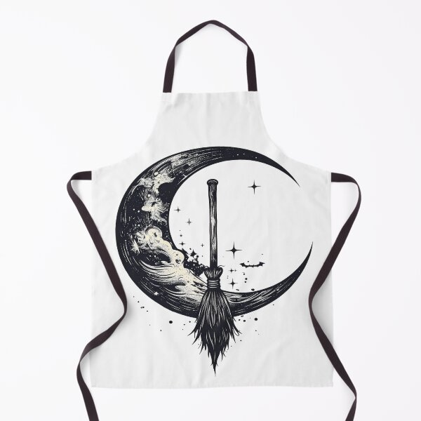 Item preview, Moon magic, witch's broom and crescent moon designed and sold by LiskoDesign.
