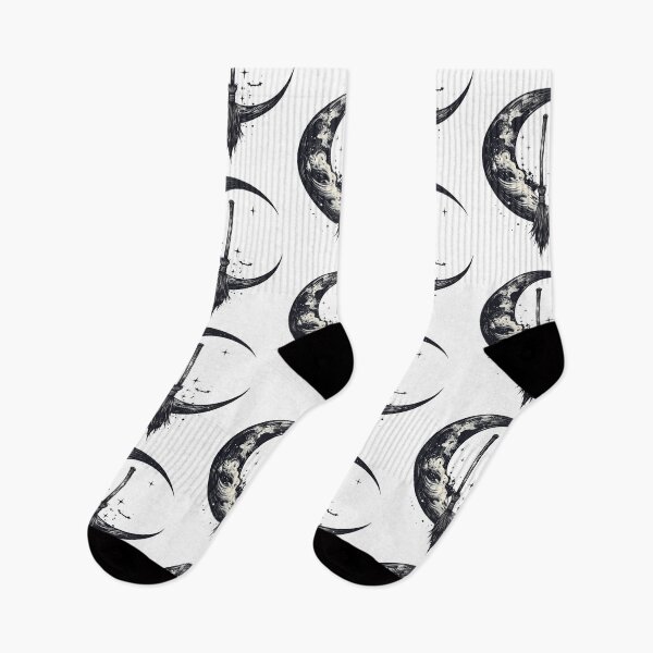 Item preview, Moon magic, witch's broom and crescent moon designed and sold by LiskoDesign.