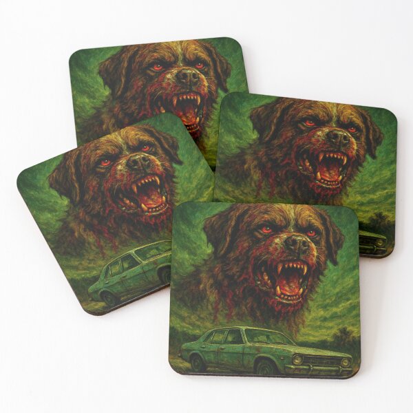 Item preview, Cujo: Blood and Fear Unleashed – Reimagined Horror Poster designed and sold by Art's Diner.