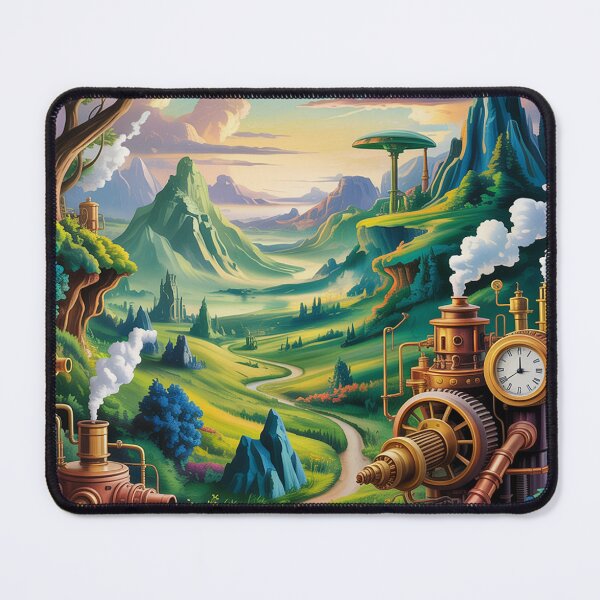 Item preview, A surrealistic steampunk-style painting. designed and sold by Lilashakti ⭐️ ⭐️ ⭐️ ⭐️ ⭐️.