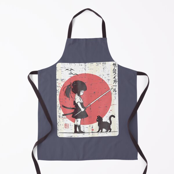Item preview, Japanese Samurai Girl Black Cat Kawaii Anime Girls Kid Womenpng By Merch, Limited Edition, Perfect designed and sold by luanajardelp.