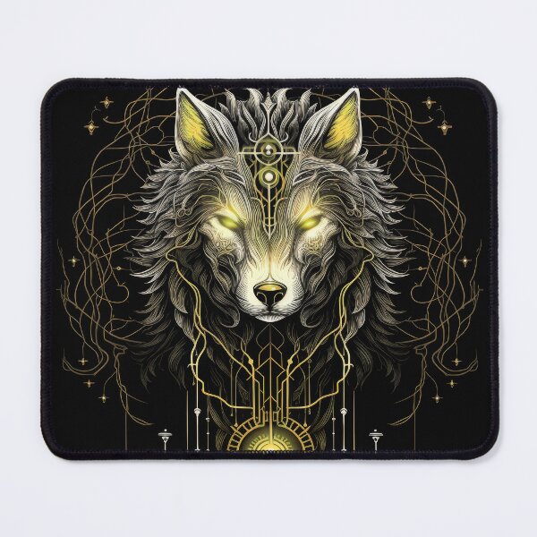 Item preview, Golden Spirit Wolf with Radiant Third Eye designed and sold by Daagath.